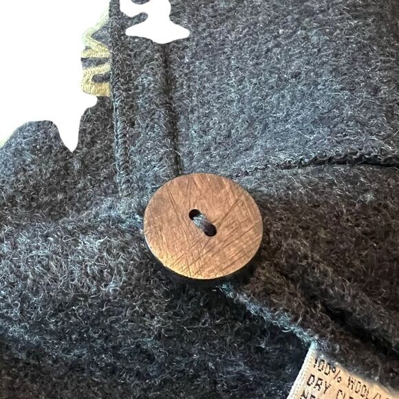 Gaddy Collection grey 100% wool long cardigan - Picture 4 of 9